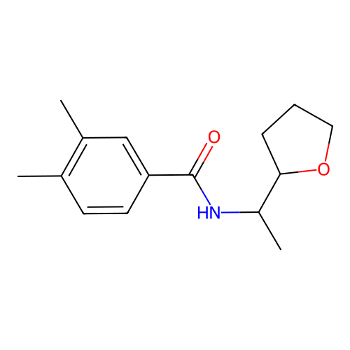 3,4-dimethyl-N-[1-(oxolan-2-yl)ethyl]benzamide structure
