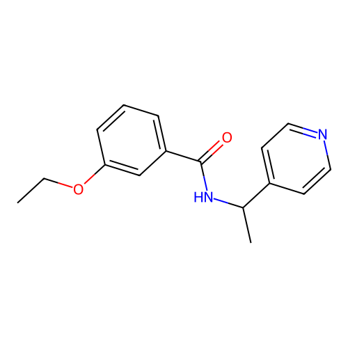 3-ethoxy-N-(1-pyridin-4-ylethyl)benzamide structure