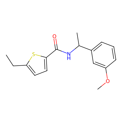 5-ethyl-N-[1-(3-methoxyphenyl)ethyl]thiophene-2-carboxamide structure