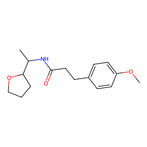 3-(4-methoxyphenyl)-N-[1-(oxolan-2-yl)ethyl]propanamide structure