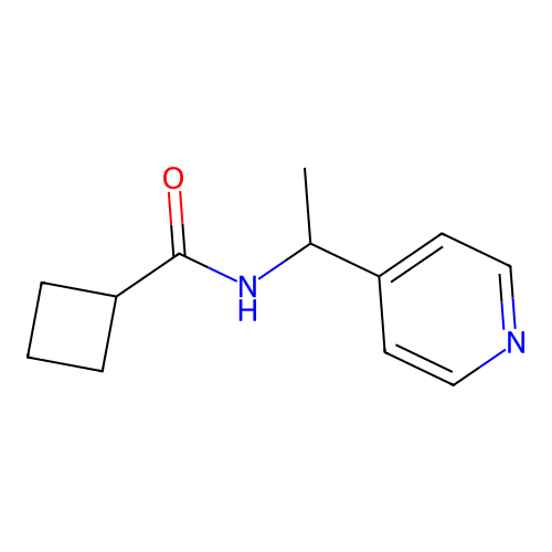 N-(1-pyridin-4-ylethyl)cyclobutanecarboxamide structure