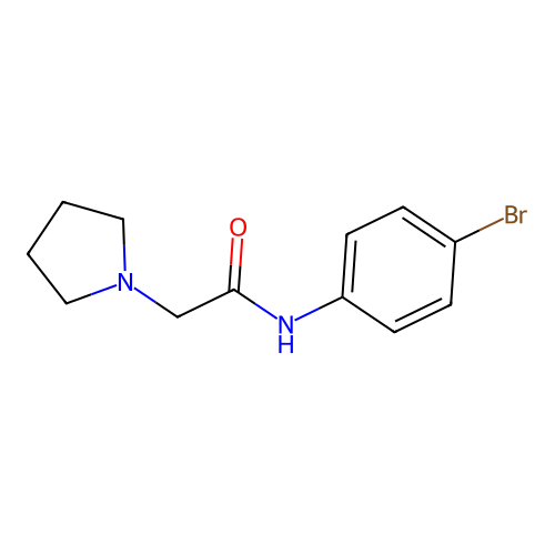 N-(4-bromophenyl)-2-(pyrrolidin-1-yl)acetamide structure