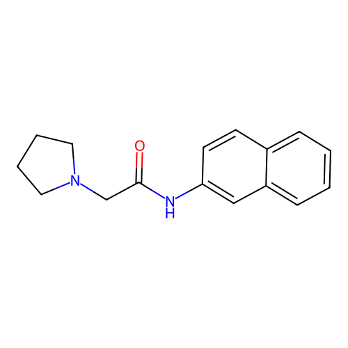 N-(naphthalen-2-yl)-2-(pyrrolidin-1-yl)acetamide structure