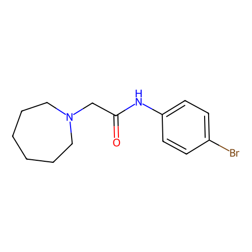 2-(azepan-1-yl)-N-(4-bromophenyl)acetamide structure