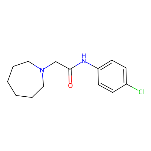 1H-Azepine-1-acetamide, N-(4-chlorophenyl)hexahydro- structure
