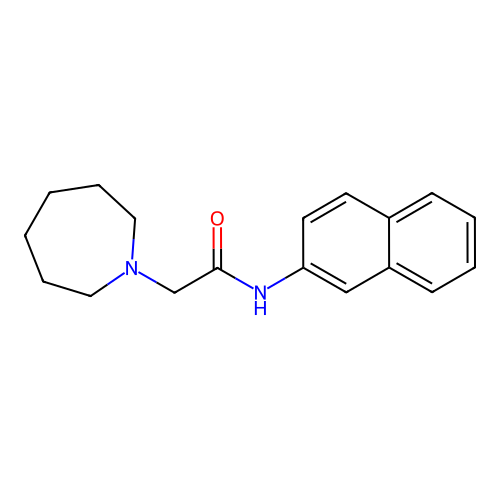 2-(azepan-1-yl)-N-naphthalen-2-ylacetamide structure