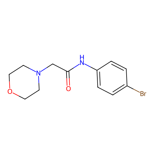 N-(4-bromophenyl)-2-morpholinoacetamide structure