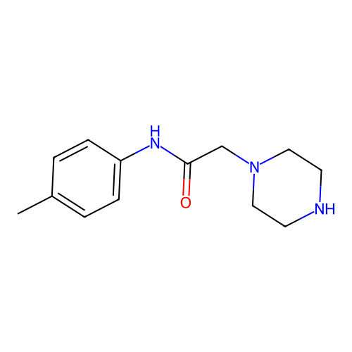 N-(4-methylphenyl)-2-piperazin-1-ylacetamide structure
