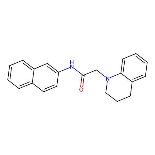 1(2H)-Quinolineacetamide, 3,4-dihydro-N-2-naphthalenyl- structure