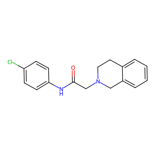 2(1H)-Isoquinolineacetamide, N-(4-chlorophenyl)-3,4-dihydro- structure