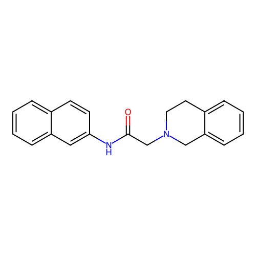 2(1H)-Isoquinolineacetamide, 3,4-dihydro-N-2-naphthalenyl- structure