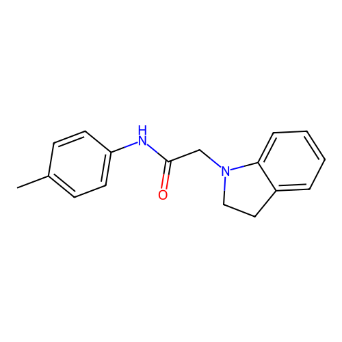 2-(2,3-dihydro-1H-indol-1-yl)-N-(4-methylphenyl)acetamide structure