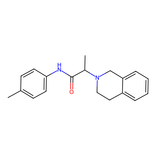 2-(3,4-dihydro-1H-isoquinolin-2-yl)-N-(4-methylphenyl)propanamide structure