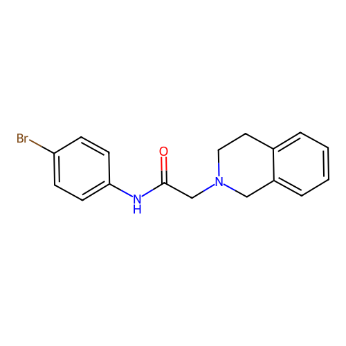 N-(4-bromophenyl)-2-(3,4-dihydroisoquinolin-2(1H)-yl)acetamide structure