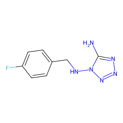 N~1~-(4-fluorobenzyl)-1H-tetrazole-1,5-diamine structure
