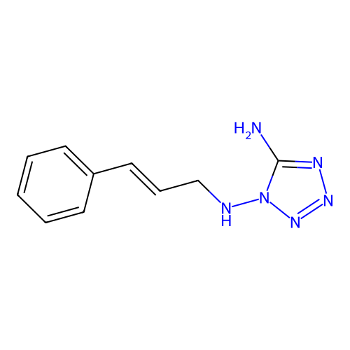 1-N-(3-phenylprop-2-enyl)tetrazole-1,5-diamine structure