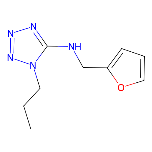 N-(2-furylmethyl)-1-propyl-1H-tetrazol-5-amine structure