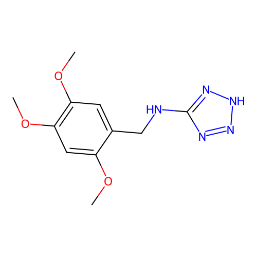 N-(2,4,5-trimethoxybenzyl)-1H-tetrazol-5-amine structure