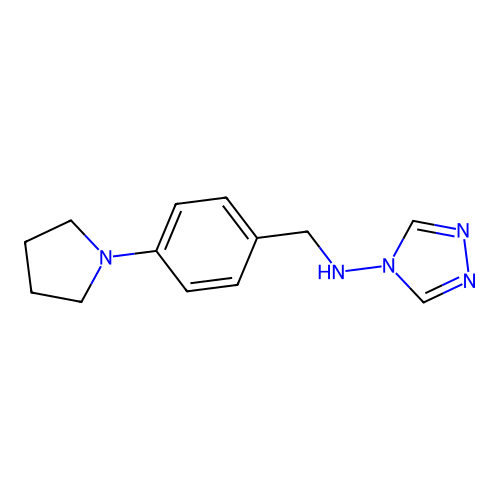 N-[4-(pyrrolidin-1-yl)benzyl]-4H-1,2,4-triazol-4-amine structure