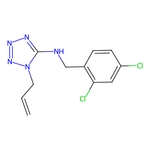 N-(1-allyl-1H-tetraazol-5-yl)-N-(2,4-dichlorobenzyl)amine structure