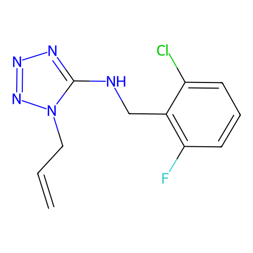 1-allyl-N-(2-chloro-6-fluorobenzyl)-1H-tetraazol-5-amine structure