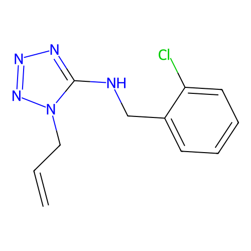 1-allyl-N-(2-chlorobenzyl)-1H-tetraazol-5-amine structure