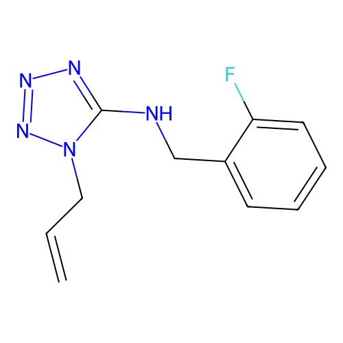 1-allyl-N-(2-fluorobenzyl)-1H-tetraazol-5-amine structure