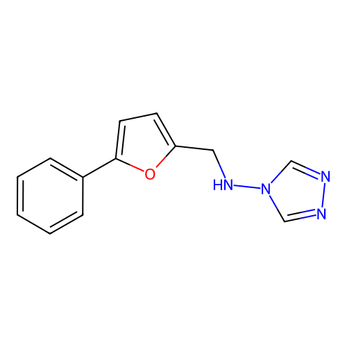 N-[(5-phenylfuran-2-yl)methyl]-1,2,4-triazol-4-amine structure