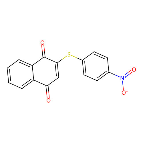 1,4-Naphthalenedione, 2-[(4-nitrophenyl)thio]- structure