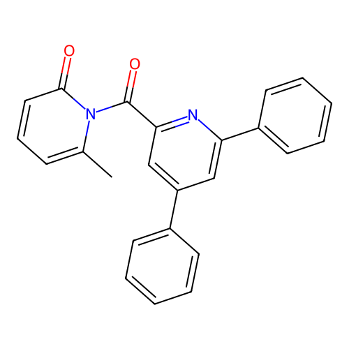 2(1H)-Pyridinone, 1-[(4,6-diphenyl-2-pyridinyl)carbonyl]-6-methyl- structure