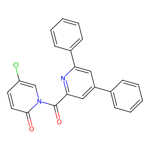 2(1H)-Pyridinone, 5-chloro-1-[(4,6-diphenyl-2-pyridinyl)carbonyl]- structure
