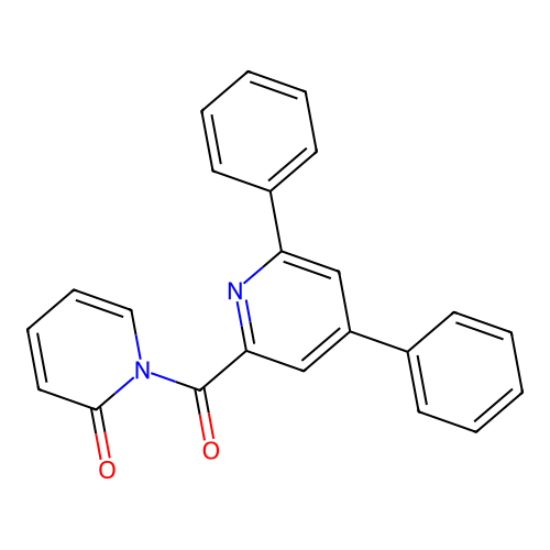 2(1H)-Pyridinone, 1-[(4,6-diphenyl-2-pyridinyl)carbonyl]- structure