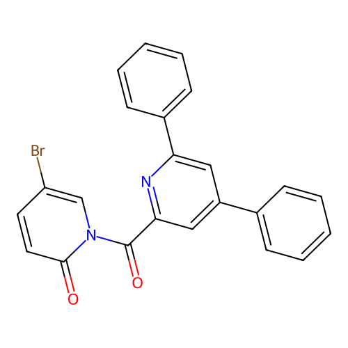 2(1H)-Pyridinone, 5-bromo-1-[(4,6-diphenyl-2-pyridinyl)carbonyl]- structure