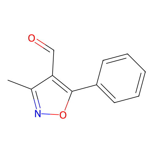 3-Methyl-5-phenyl-isoxazole-4-carbaldehyde structure