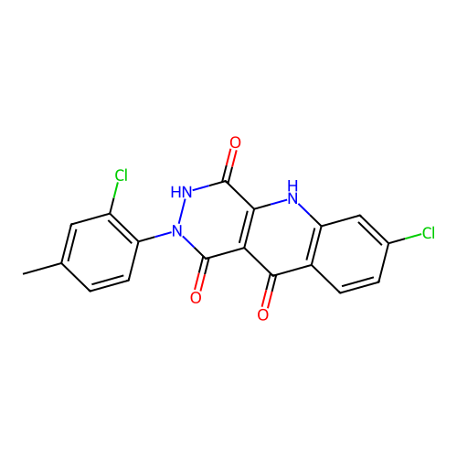 7-chloro-2-(2-chloro-4-methylphenyl)-1H,2H,3H,4H,5H,10H-pyridazino[4,5-b]quinoline-1,4,10-trione structure