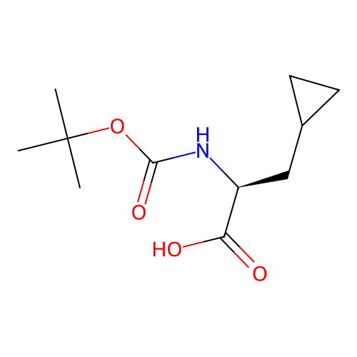 (S)-2-((tert-Butoxycarbonyl)amino)-3-cyclopropylpropanoic acid structure
