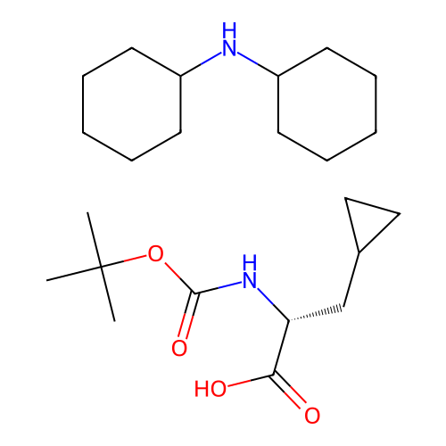 dicyclohexylamine (R)-2-((tert-butoxycarbonyl)amino)-3-cyclopropylpropanoate structure