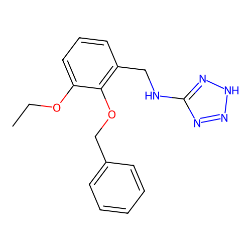 N-[2-(benzyloxy)-3-ethoxybenzyl]-1H-tetrazol-5-amine structure