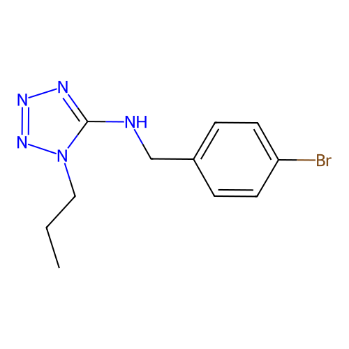 N-(4-bromobenzyl)-1-propyl-1H-tetrazol-5-amine structure