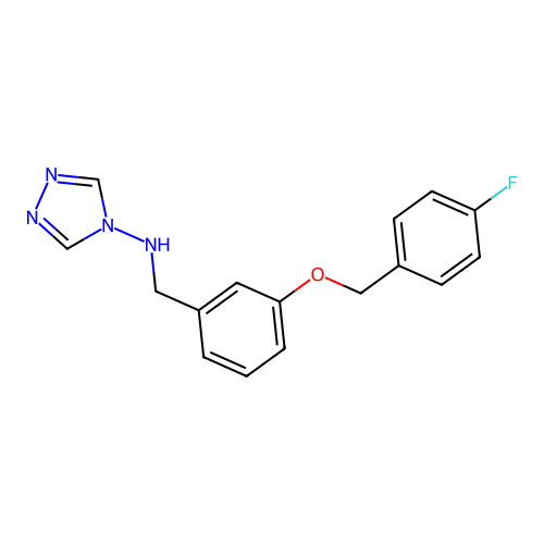 N-{3-[(4-fluorobenzyl)oxy]benzyl}-4H-1,2,4-triazol-4-amine structure