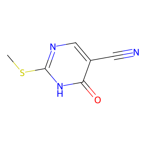4-Hydroxy-2-(methylthio)pyrimidine-5-carbonitrile structure