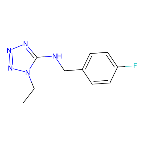 1-ethyl-N-(4-fluorobenzyl)-1H-tetrazol-5-amine structure