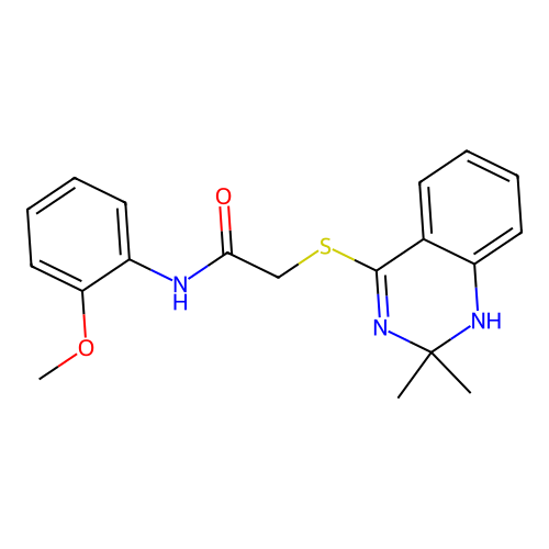 2-[(2,2-dimethyl-1,2-dihydroquinazolin-4-yl)sulfanyl]-N-(2-methoxyphenyl)acetamide structure