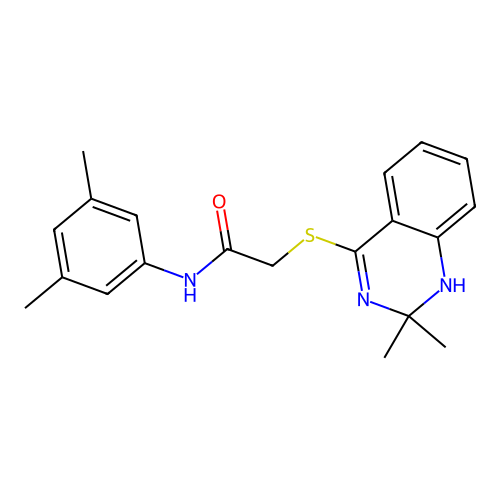 N-(3,5-dimethylphenyl)-2-[(2,2-dimethyl-1H-quinazolin-4-yl)sulfanyl]acetamide structure