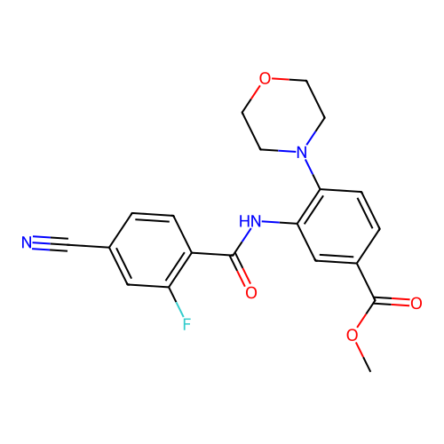 Methyl 3-[(4-cyano-2-fluorobenzoyl)amino]-4-morpholin-4-ylbenzoate structure