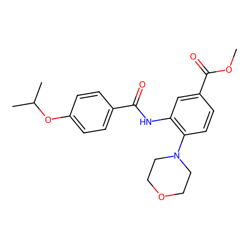 Methyl 3-[(4-isopropoxybenzoyl)amino]-4-(4-morpholinyl)benzoate structure