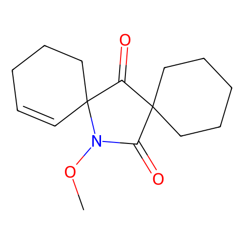 14-Methoxy-14-azadispiro[5.1.5~8~.2~6~]pentadec-9-ene-7,15-dione structure