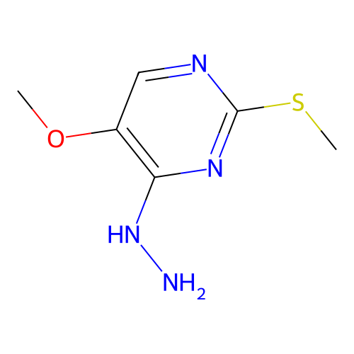 4-Hydrazino-5-methoxy-2-methylthiopyrimidine structure