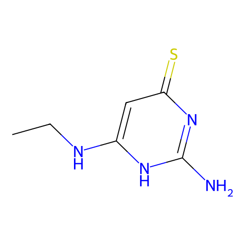 2-amino-6-(ethylamino)-1H-pyrimidine-4-thione structure