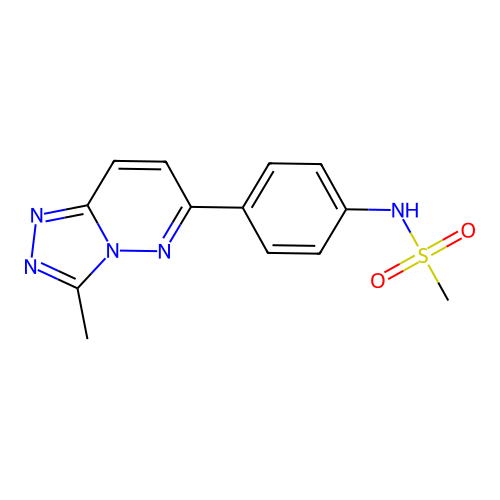 N-(4-(3-methyl-[1,2,4]triazolo[4,3-b]pyridazin-6-yl)phenyl)methanesulfonamide structure